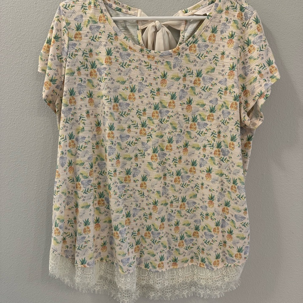LC Lauren Conrad Floral Lace Women's Blouse